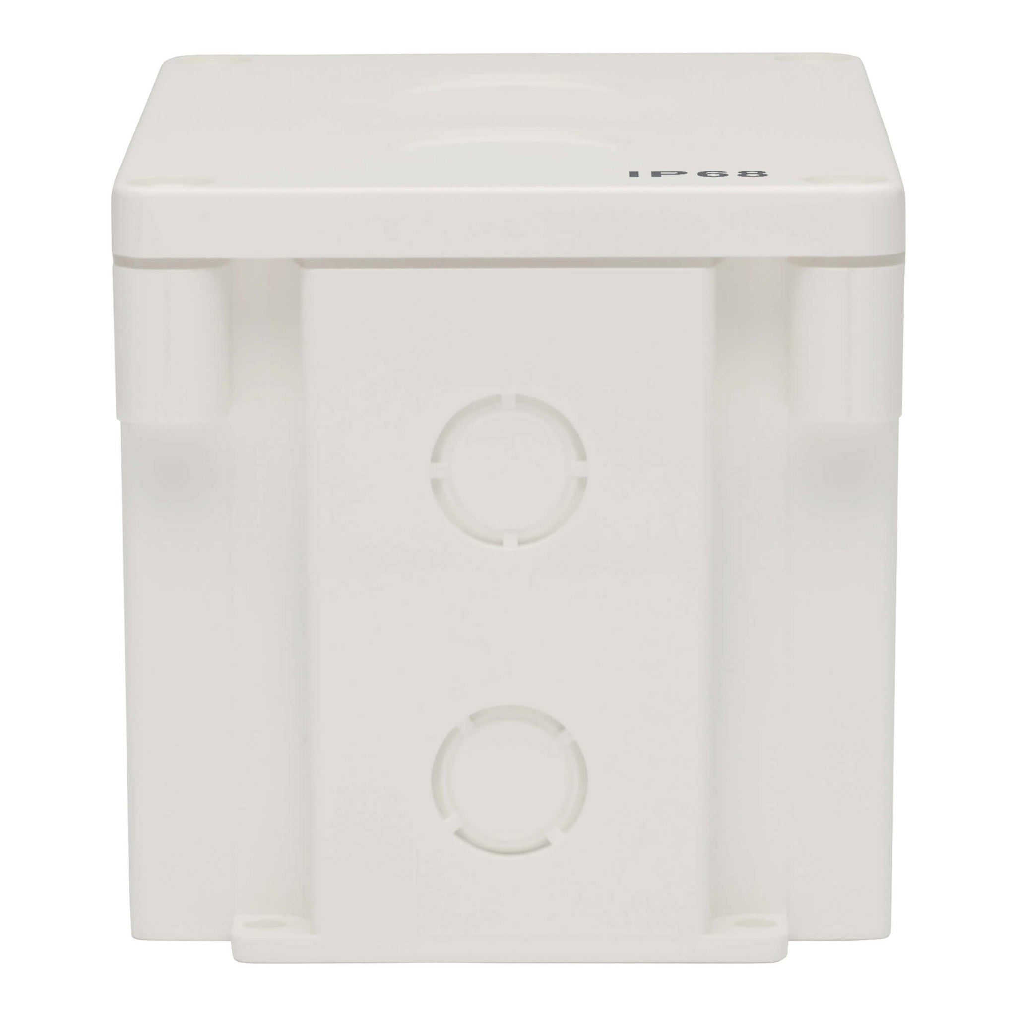 Tripp Lite N206-SB01-IND 2-Cutout IP68 Single Gang Surface Mount Junction Box with Blank Keystone Wallplate - White