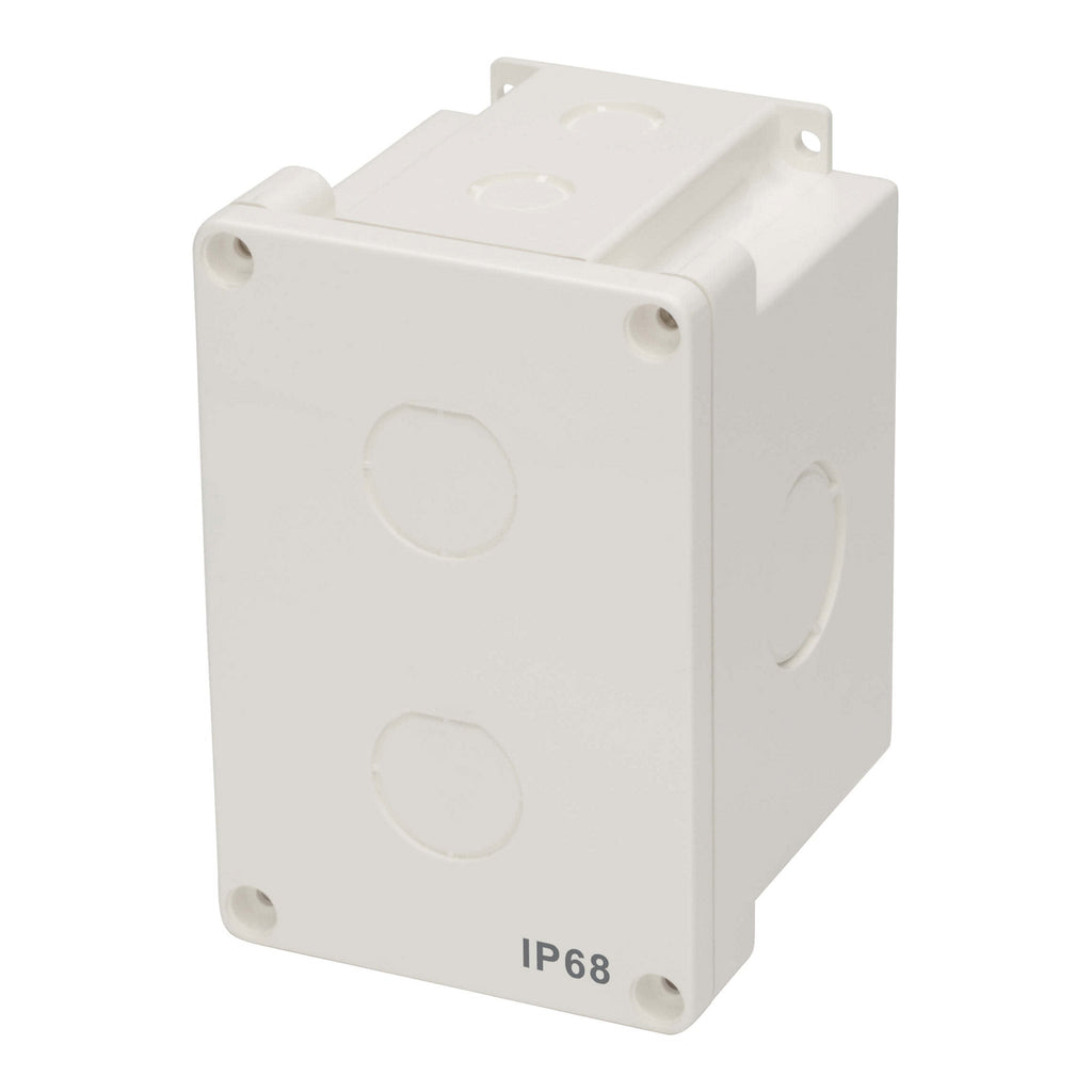 Tripp Lite N206-SB01-IND 2-Cutout IP68 Single Gang Surface Mount Junction Box with Blank Keystone Wallplate - White