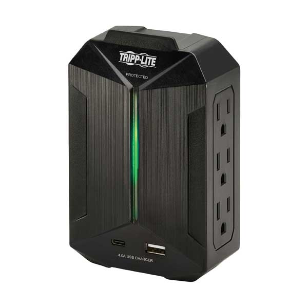 Tripp Lite Protect It! 6-Outlet 490 Joules Surge Protector with 2 USB Ports (SK62USBC)