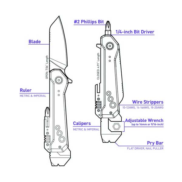 True Tools & Blades 8-in-1 Multi-Tool (TRU-FMK-0022)