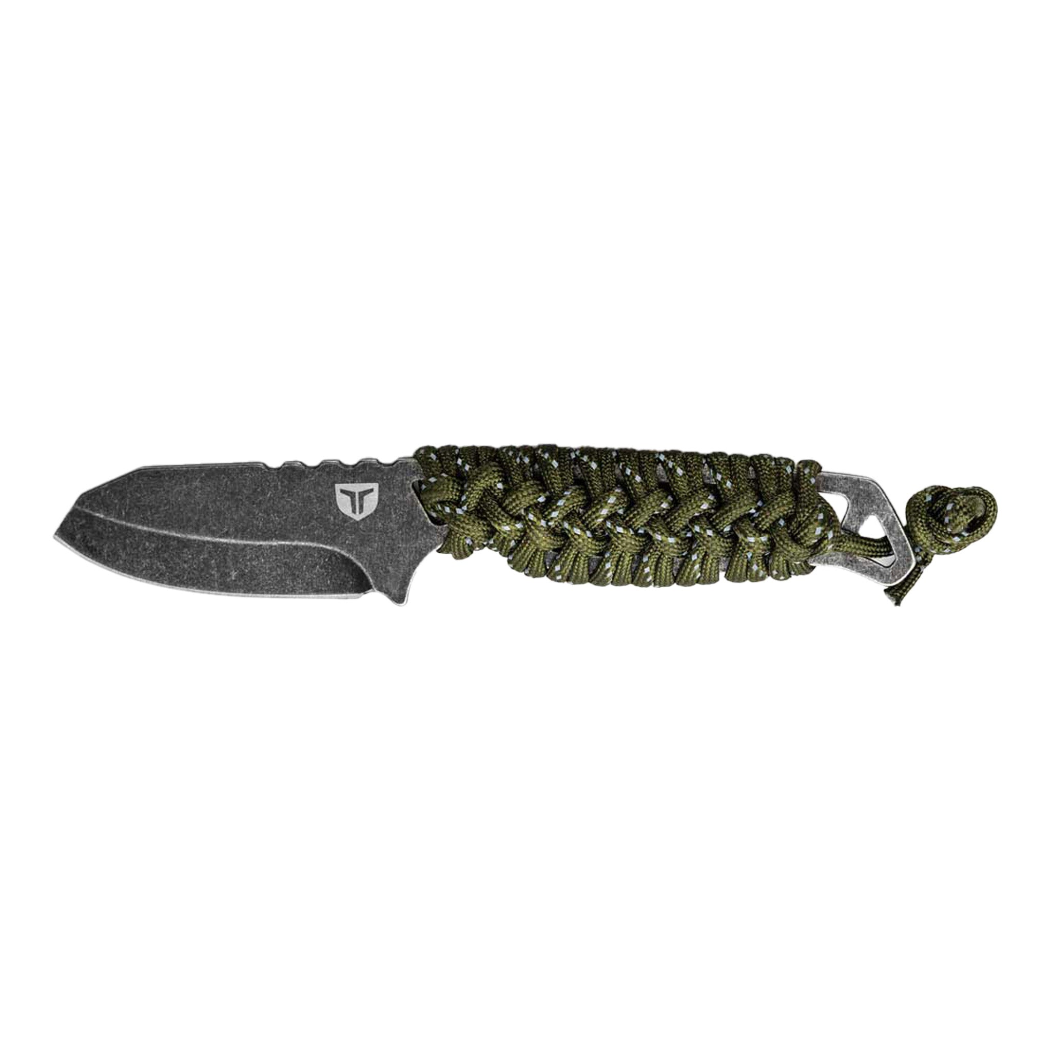 TRUE TRU-FXK-1020 2.4" Stonewashed Paracord Wrapped NEKKID Fixed Blade Knife