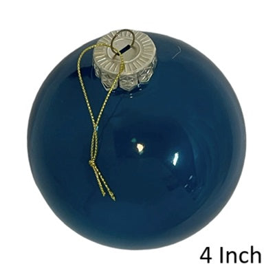 (Set of 8) Shatterproof Ball with Cap 4" Unplated