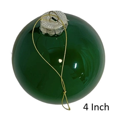 (Set of 8) Shatterproof Ball with Cap 4" Unplated