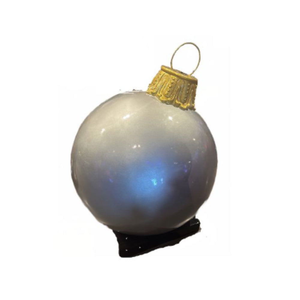 52" Fiberglass Ornament - Silver with Gold  Cap