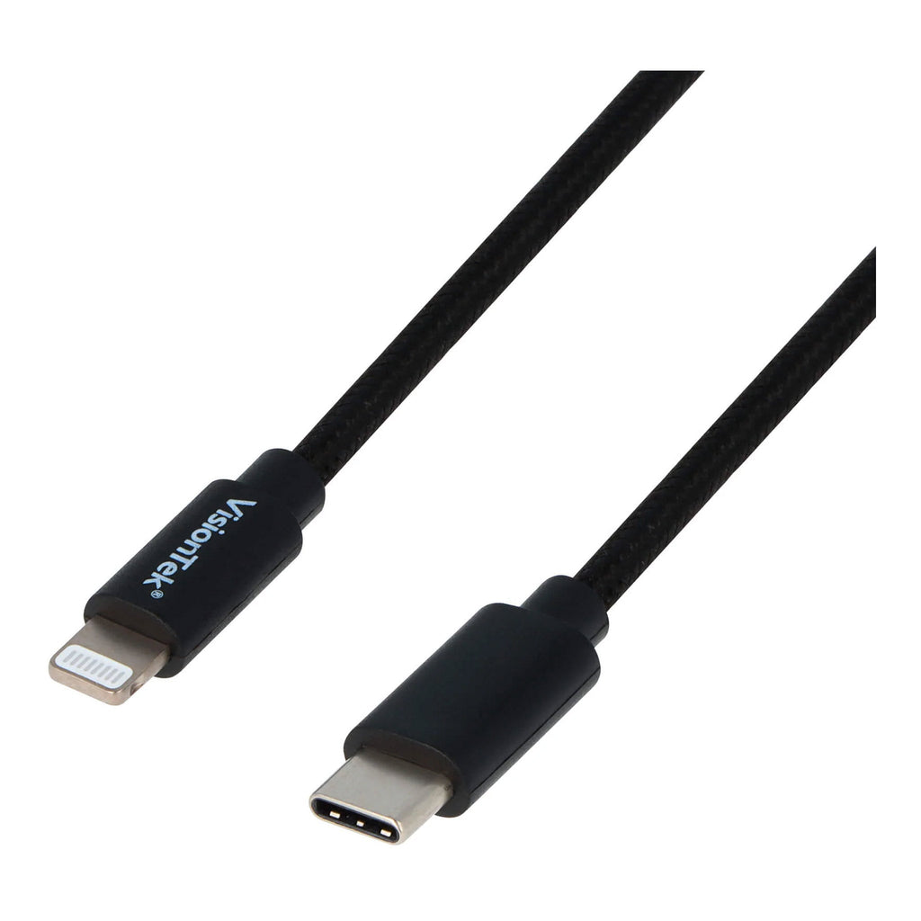 VisionTek 901450 2M Male to Male USB-C to Lightning Cable - Black
