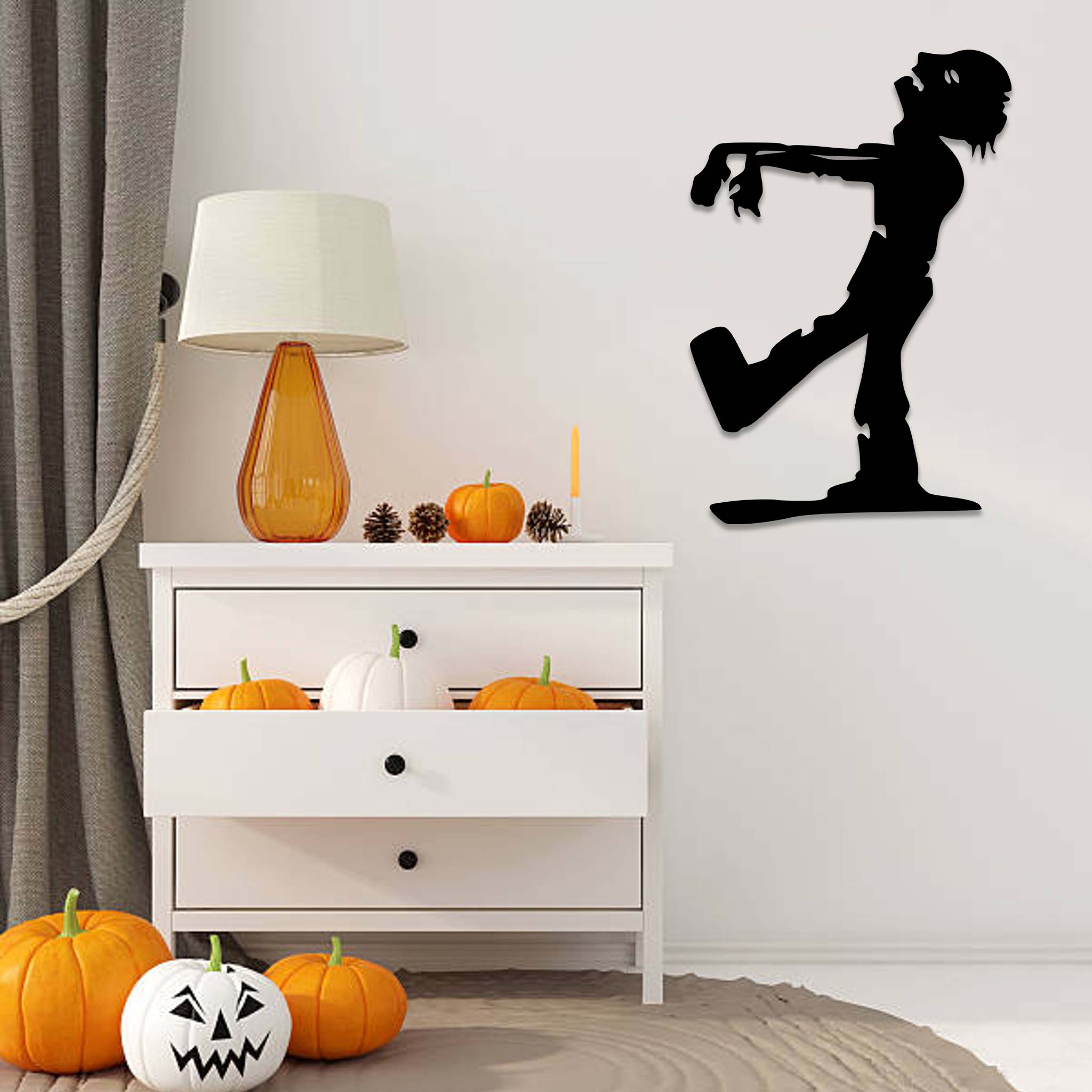 Walking Zombie - Metal Wall Art