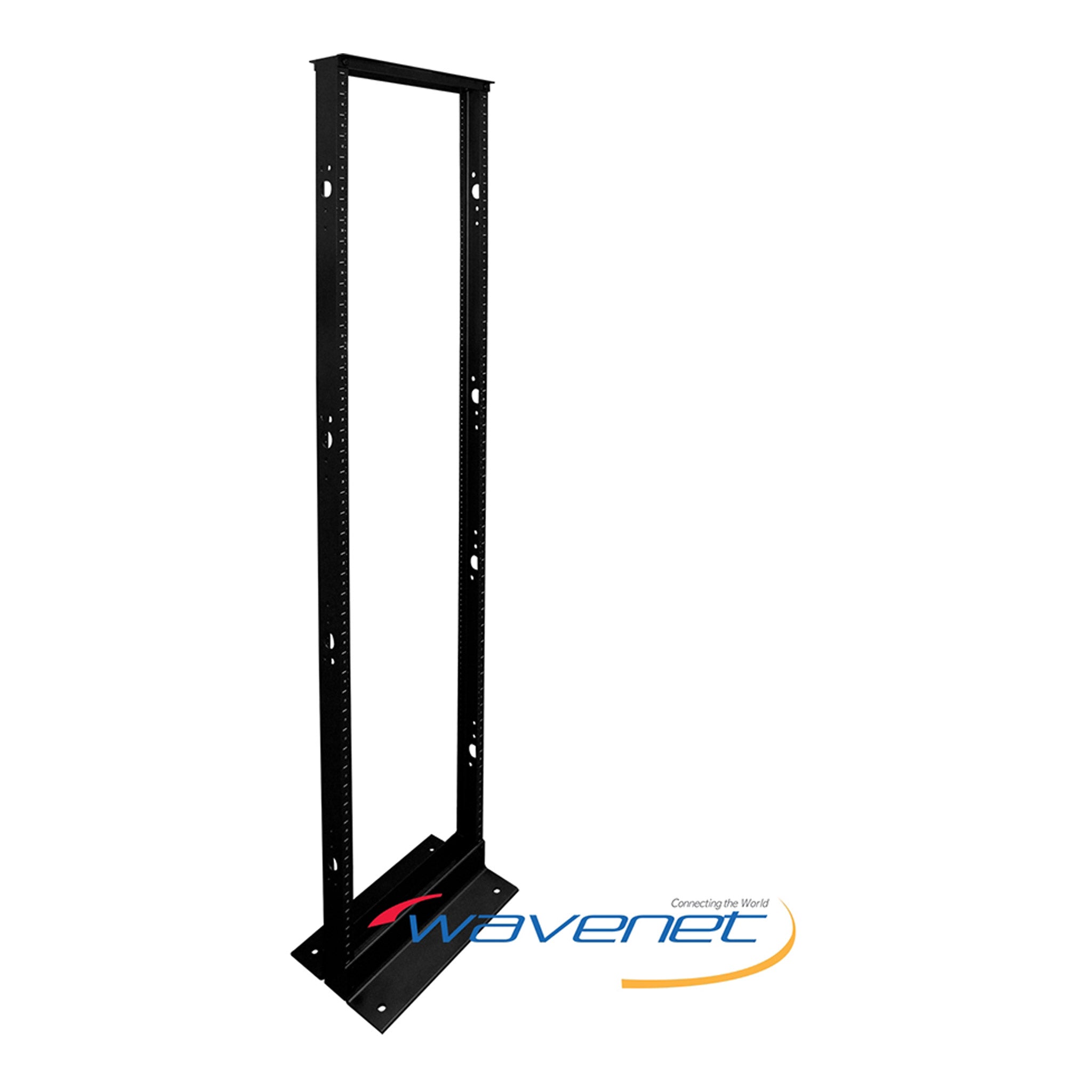 Wavenet 2POST-45U-SP 2-Post 45U Open Frame Floor Rack - Black