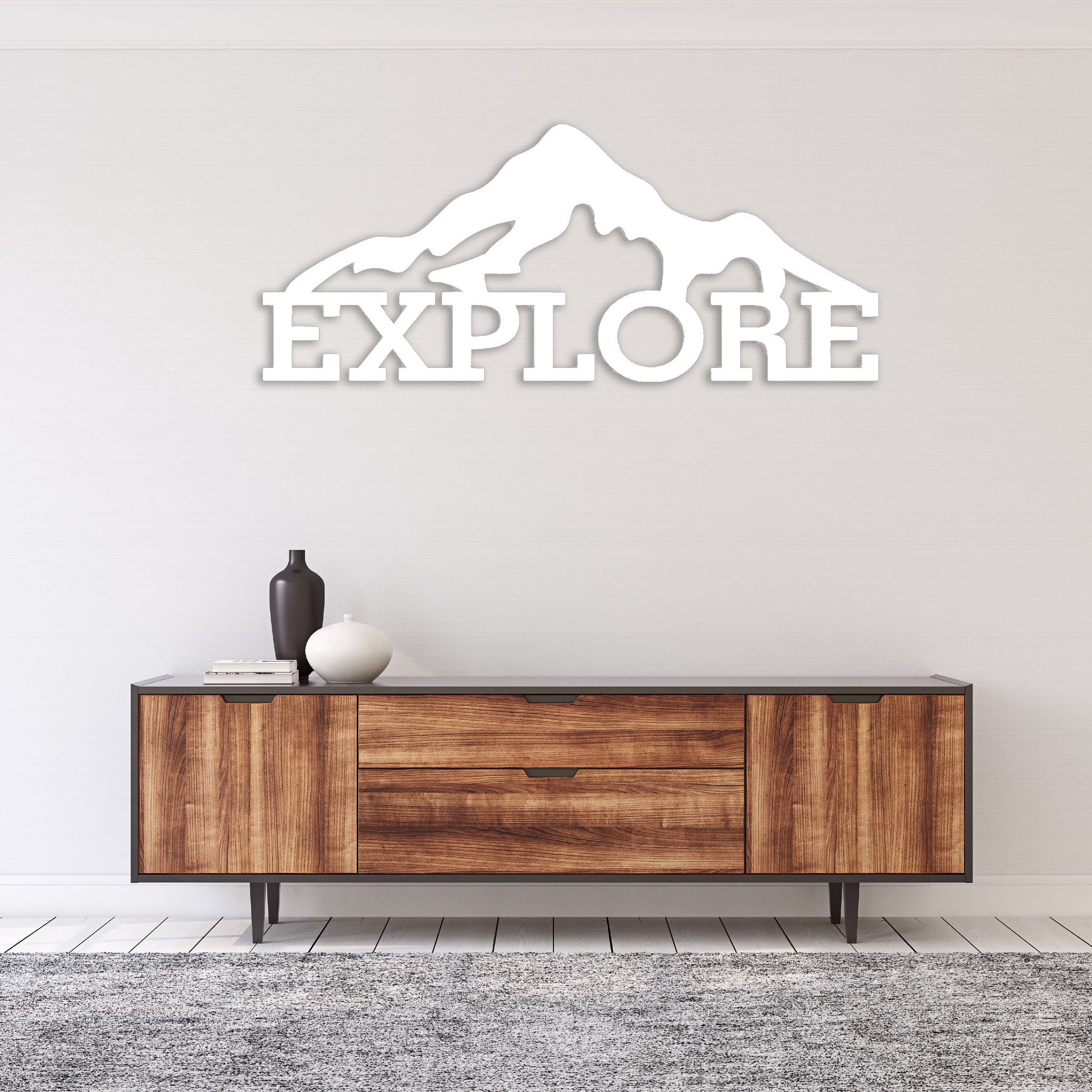 Explore Mountains - Metal Wall Art