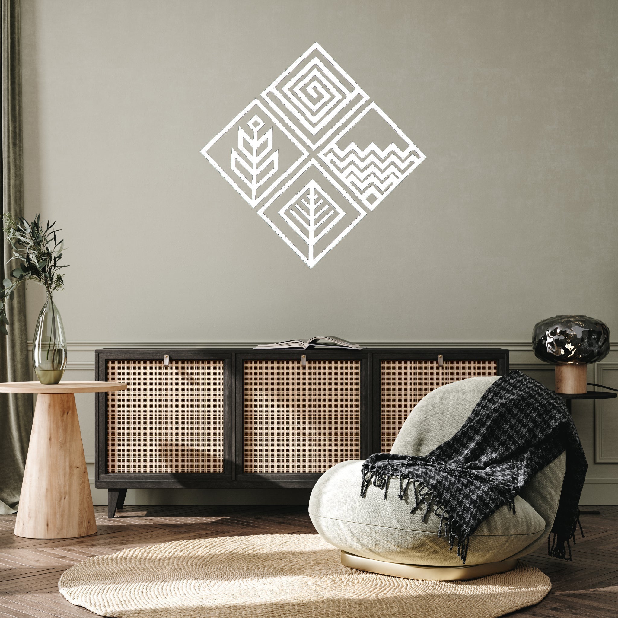 Four Elements Geometric - Metal Wall Art