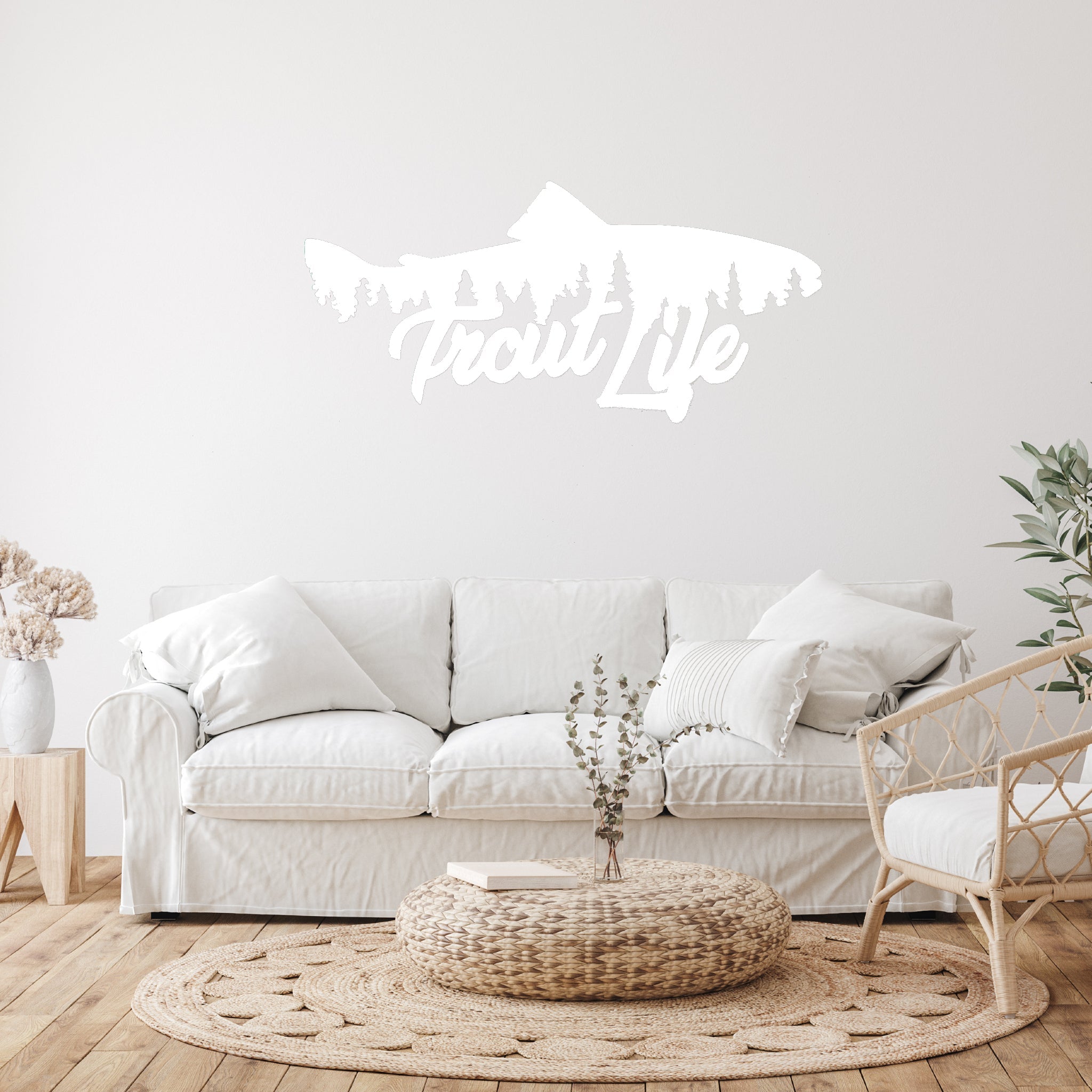 Trout Life Fish Design - Metal Wall Art