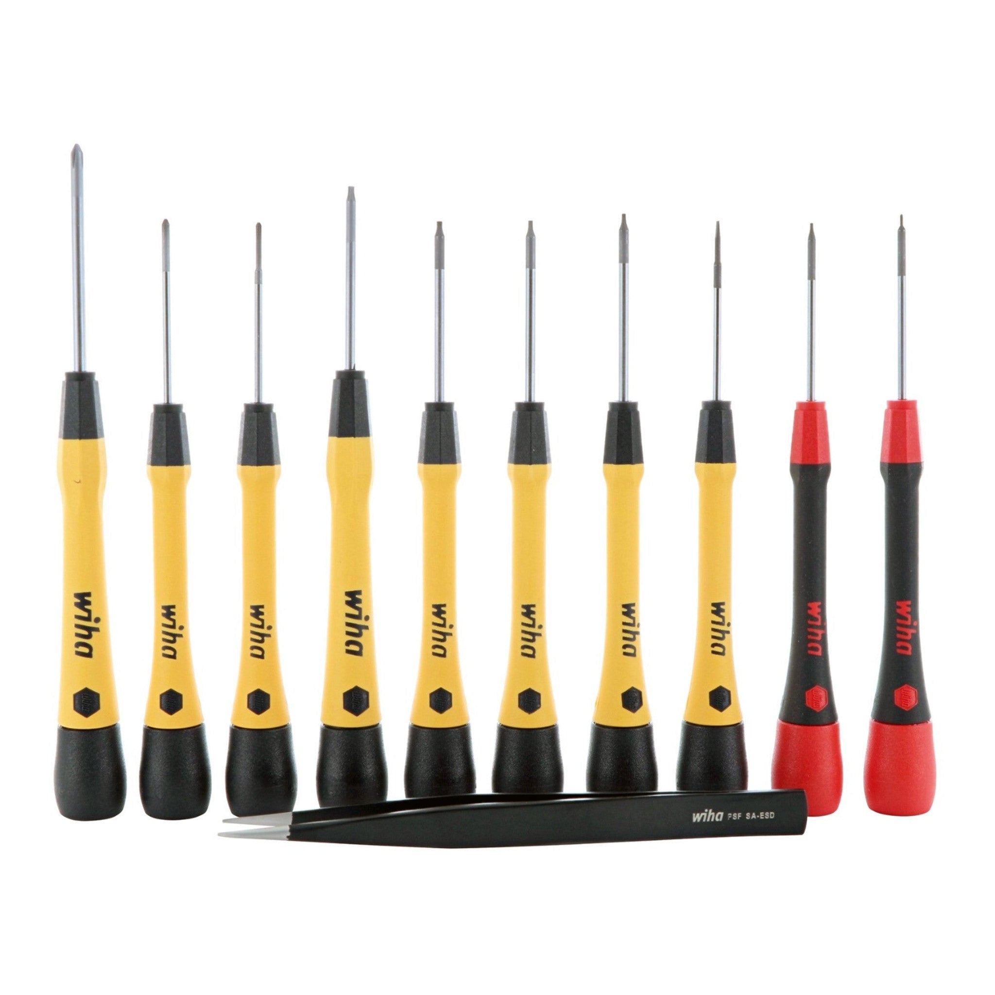 Wiha 27394 11-Piece ESD Safe PicoFinish Precision Screwdriver Set in Pouch