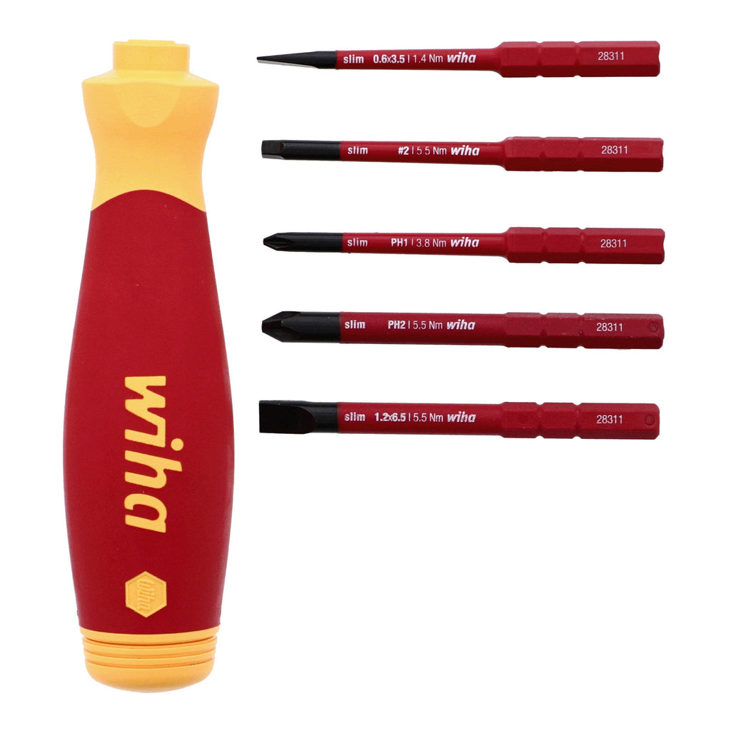 Wiha 28345 6-Piece Insulated SlimLine PocketMax Multi-Driver