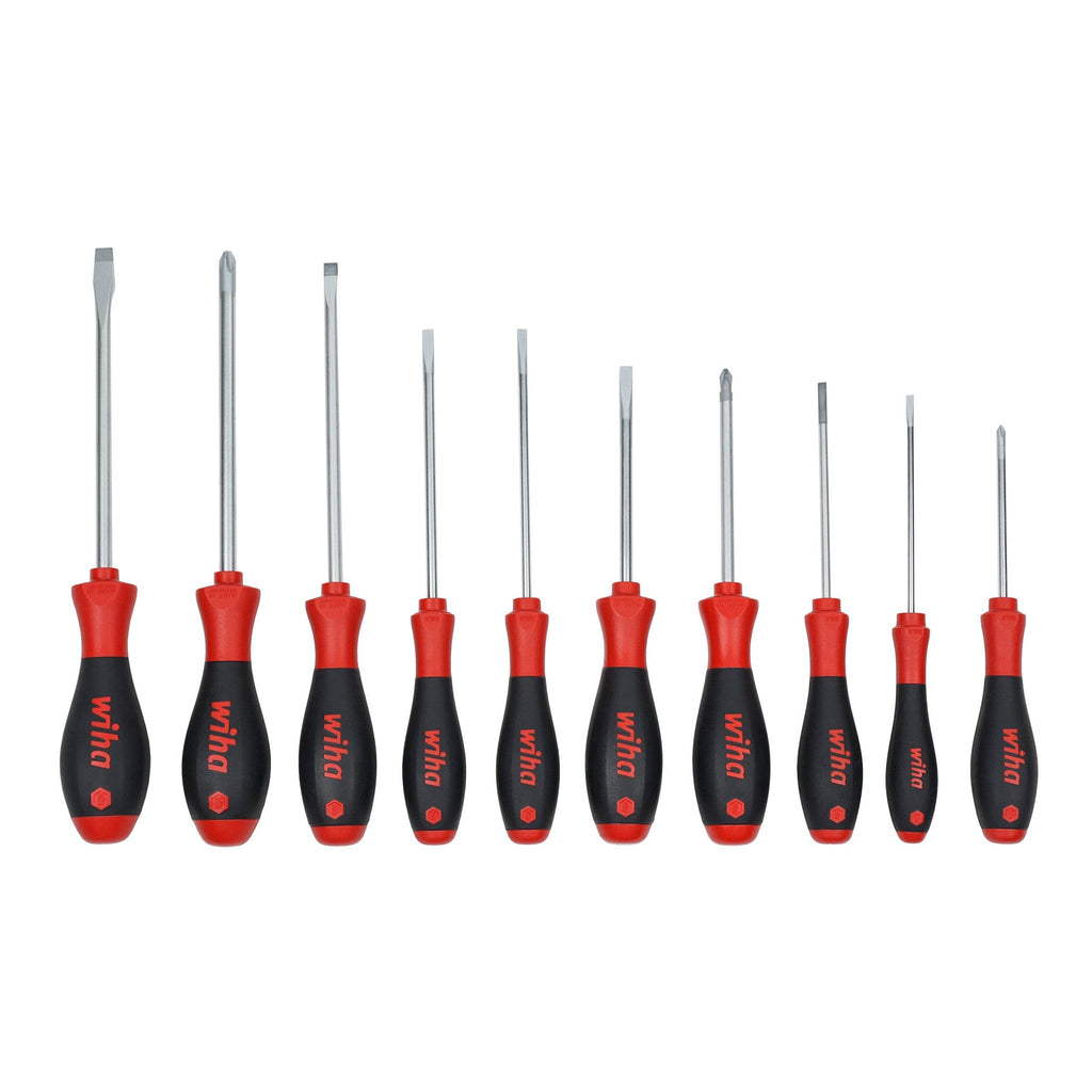 Wiha 30280 10-Piece SoftFinish Cushion Grip Screwdriver Tray Set