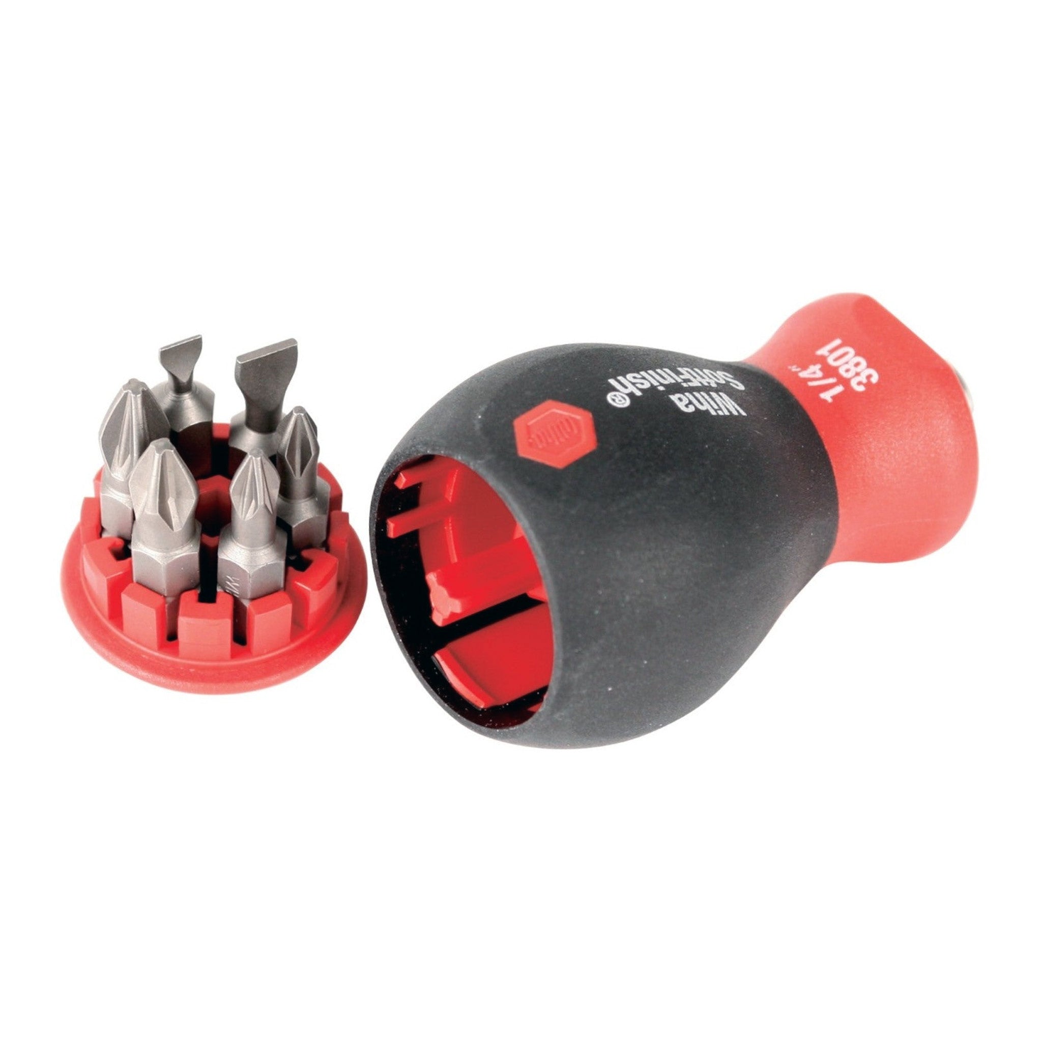 Wiha 38043 7-Piece SoftFinish Stubby Bit Holder Set