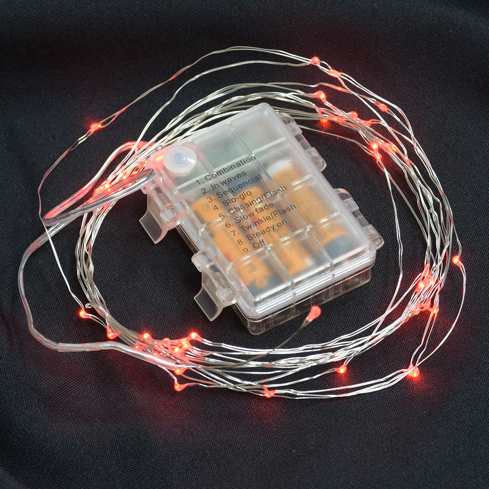 Wire Lights - 50 Bulbs Battery Operated - 16' length