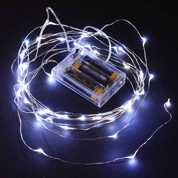 Wire Lights - 50 Bulbs Battery Operated - 16' length