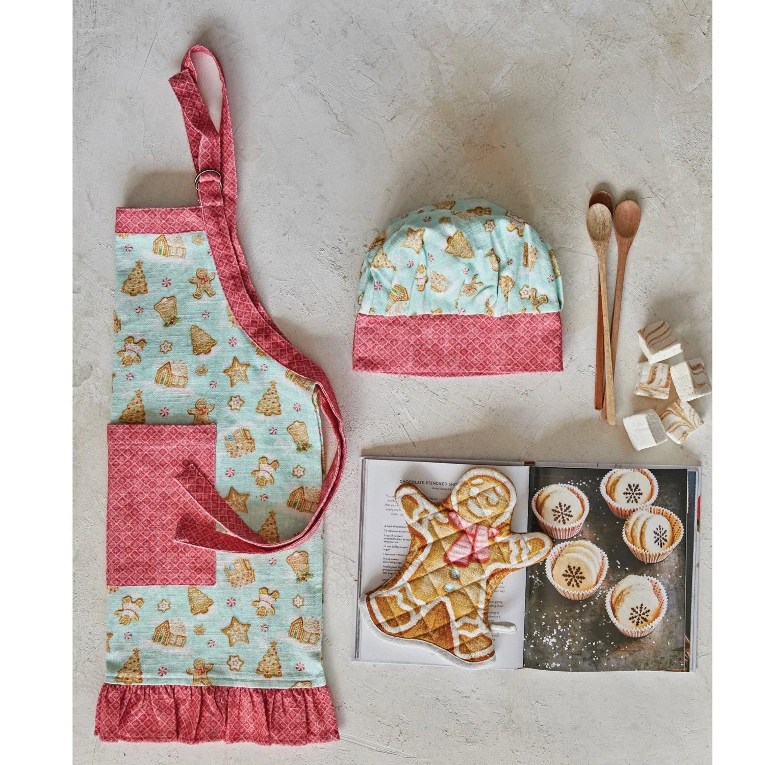 Gingerbread Child Apron Set