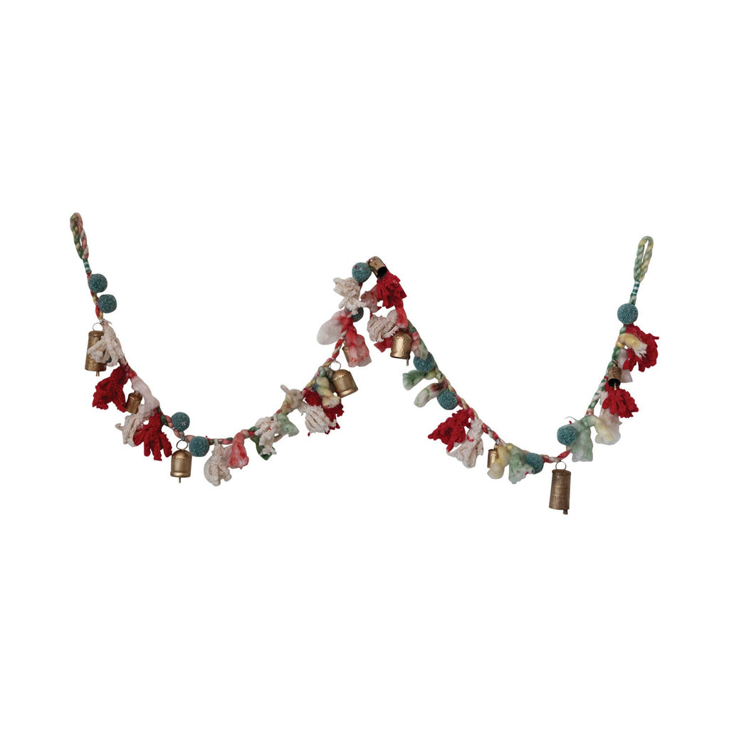 Pom Pom + Metal Bell Garland