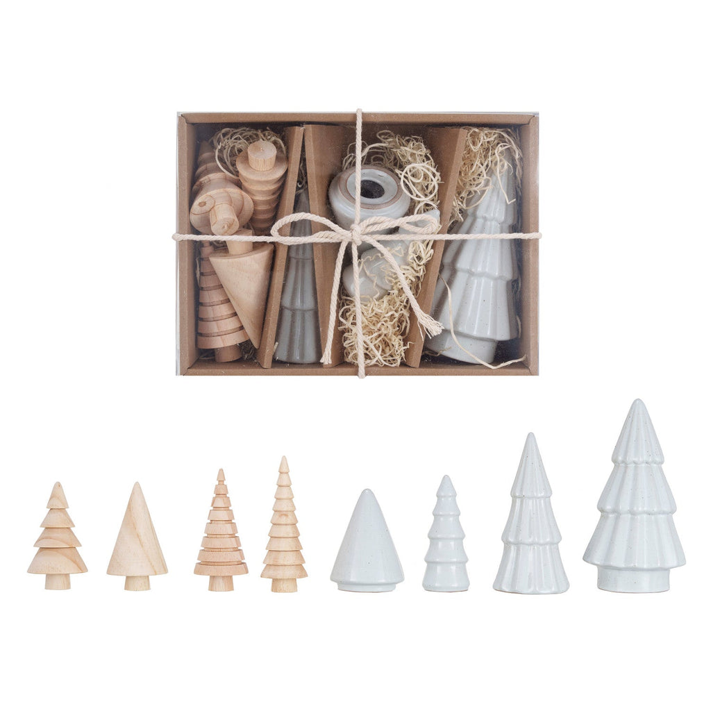 Stoneware & Wood Christmas Tree