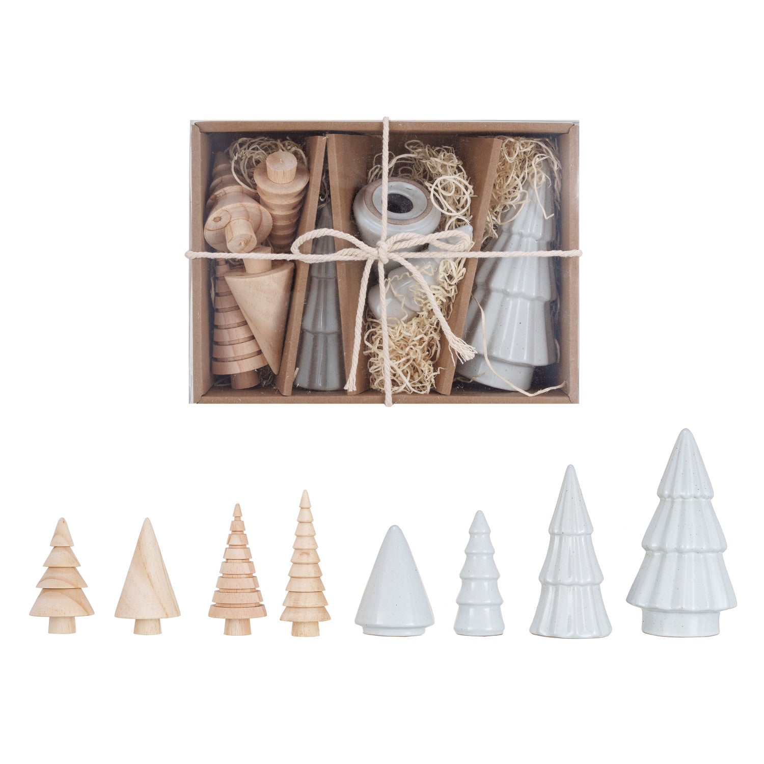 Stoneware & Wood Christmas Tree