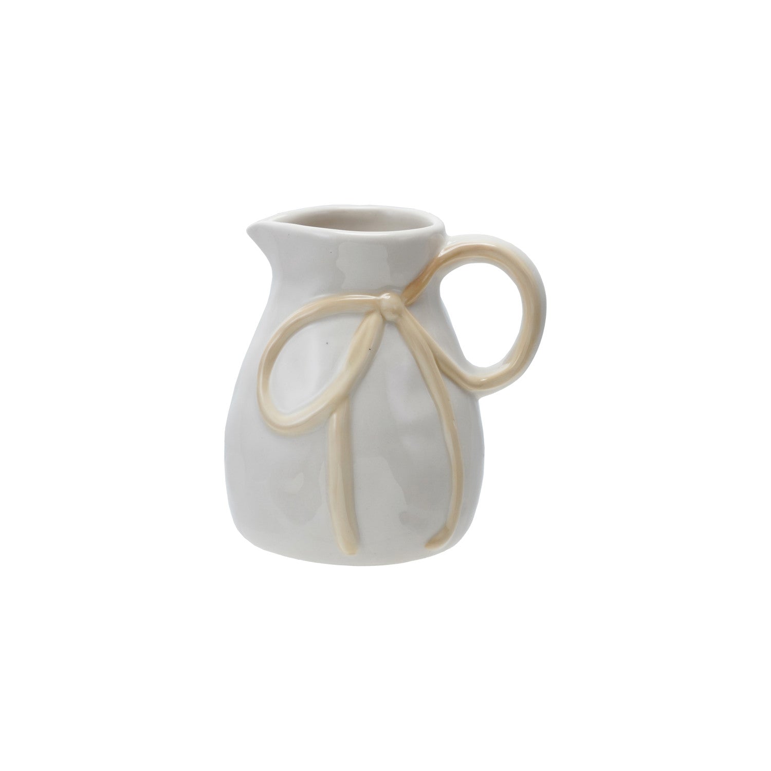 Stoneware Creamer with Bow Handle