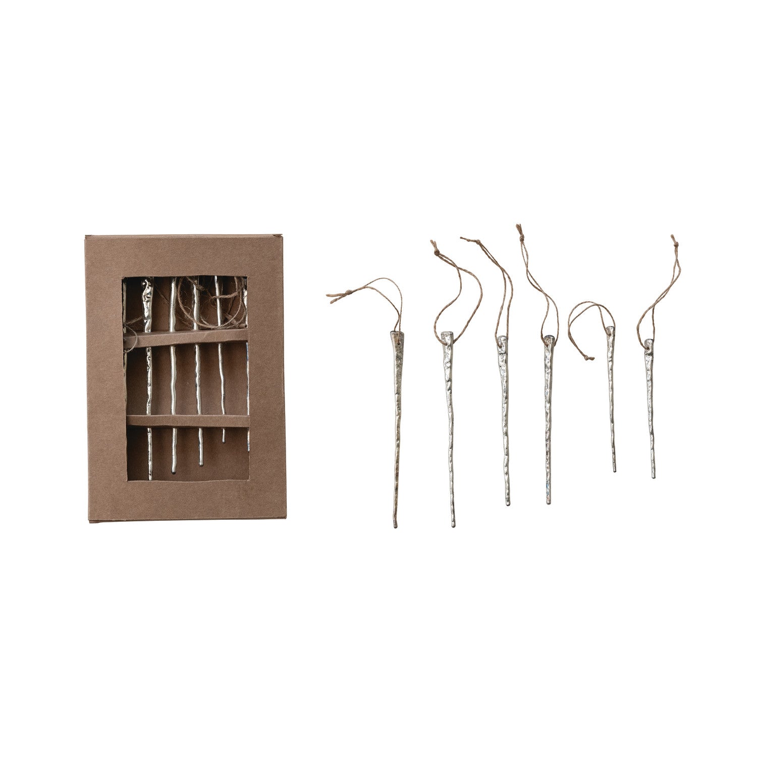 Mercury Glass Icicle Ornaments