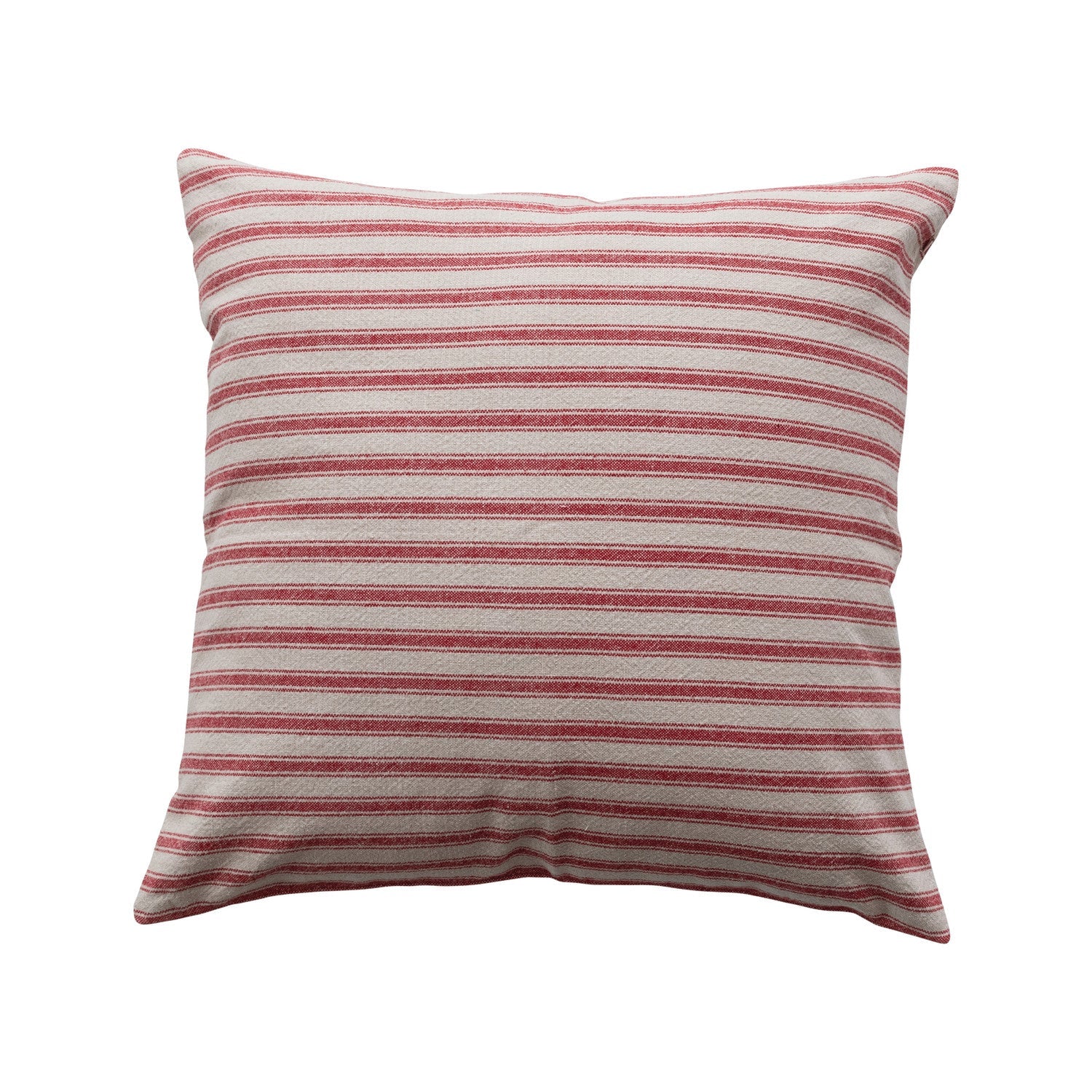 Square Woven Cotton Striped Pillow