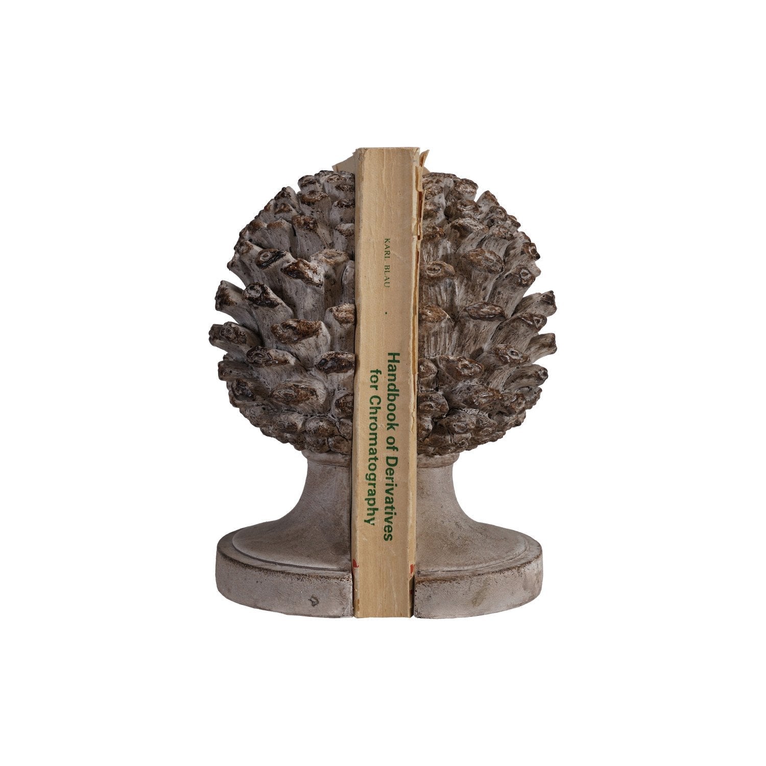 Resin Pinecone Shaped Finial Bookends
