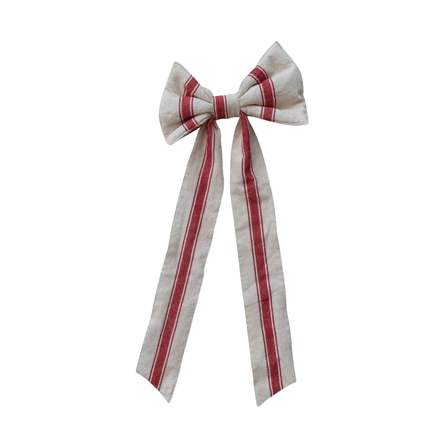 Woven Cotton Clip-On Bow